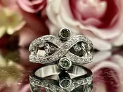 1.34ctw Ladies Fancy Diamond Ring Made Raw and Green Diamonds | Warren Jewelers