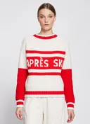 Apres Ski Crew Neck Sweater in Cream