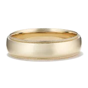 14K Yellow Gold Milgrain Band (6mm)