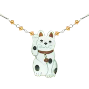 Lucky Cat lg. necklace — Bamboo Jewelry