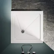 SUNNY SHOWER 34" x 34" x 3" Corner Shower Base in White