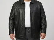 Big and Tall Men Leather Jacket