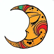Abstract Moon Vinyl Sticker