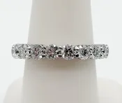 Tiffany & Co. Platinum Forever Diamond Eternity Band 2.90ctw Size 7 3.7mm 6.3g —   DeWitt's Diamond & Gold Exchange