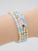 Beaded Bracelet Stack - Cotton Candy