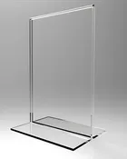 Acrylic Sign Holder 8.5 x 11 — Countertop Straight