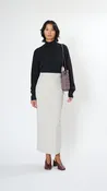 Allow Stripe Skirt in White Hued