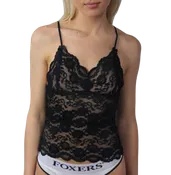 Black Waist Length Lace Camisole