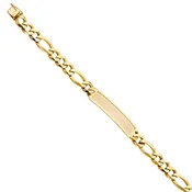 14KY FIGARO LINK F-ID BRACELET