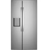 GE® 27.9 Cu. Ft. Side-By-Side Refrigerator with Extra Tall Dispenser and In-Door Icemaker – GSS28NYYFS