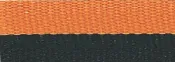 1 1/2″ Black/Orange Neck Ribbon with Snap Clip