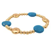 10 mm Lentil Turquoise Beaded Bracelet