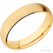 5 mm wide Domed 14K Yellow Gold band.