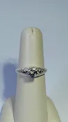 0.50ct clear star brilliant cut Texas topaz is set in a sterling silver ring.