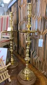 (2) MOROCCAN CANDLE HOLDER WITH WOODEN CANDLE
