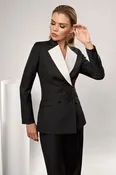 100% premium wool silk collar double-breasted Eternity Jacket C102