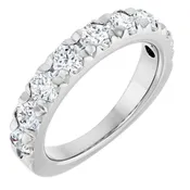 14K White Gold 1 1/3 CTW Natural Diamond French-Set Anniversary Band