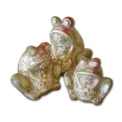 Frog Planter w/Flower 3 pc Set