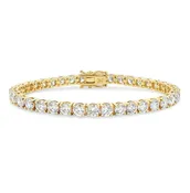 10.01 CT. Round Brilliant Diamond Tennis Bracelet in 14K Yellow Gold