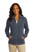 Ladies Slub Fleece Full-Zip Jacket - L293 - Slate Grey