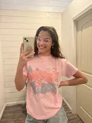 Blossom Pink 'Merry Vibes' Trendy Winter Tee