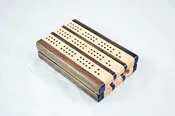 Compact Travel Cribbage 3 Player – Peruvian Walnut & Maple