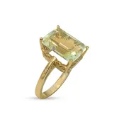 14k Lime Quartz Fashion Ring