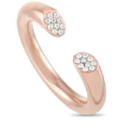 Calvin Klein Brilliant Rose Gold PVD-Plated Stainless Steel White Crystal Ring KJ8YPR140107