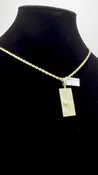10K Gold $100 Bill Pendant
