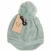 Baby Brim Beanie Hat with Pom