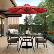 Kona 9 ft Round Umbrella with 1.5" Diameter Aluminum Pole with Crank Lift & Tilt
