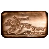 10 oz Pony Express .999 Fine Copper Bar