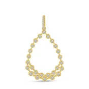 Teardrop Yellow Gold Diamond Pendant — Creative Jewelers