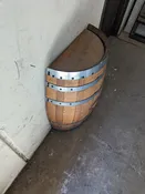 Rustic 30 Gal Standing Half Whiskey Barrel - DIY