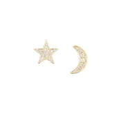 Large Moon and Star Studs