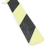 3M Safety-Walk Anti-Skid Strips, Photoluminescent/Black Striped (2 in x 31 in)