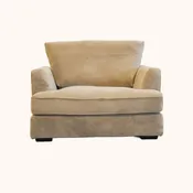 Aruba Tan oversized plush chair