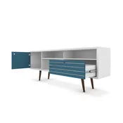 70.86-inch Mid-Century Modern Media Cabinet Console with Splayed Legs & Wire Management