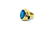 Blue Topaz Gold Ring