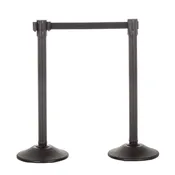 2-Pack Sentry Plastic Stanchions Barriers with Retractable Belt