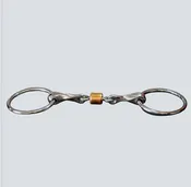 Cabastic Loose ring twisted snaffle with plain copper roller