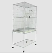 13120 Platinum- 31"x20"x62" Flight Bird Cage & Stand