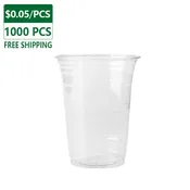 16 oz Clear Plastic Cold Cups Wholesale 1000 pcs