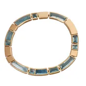 1970s Modernist Aquamarine Gold Necklace