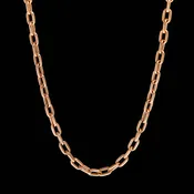 14K Rose Gold Estate Oval Link Necklace