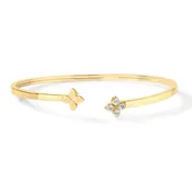 0.08ct Diamond Bangle Bracelet in 18K Yellow Gold