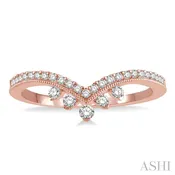 14k Rose Gold Band with .26ctw Round Diamonds