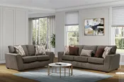 1232 Sofa and Loveseat Set in Beige or Brown