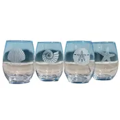 Stemless Mixed Seashore Wine/Drinking Glass