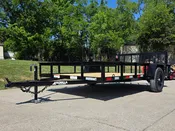7x12 Dovetail Utility Trailer 3,500lb Axle